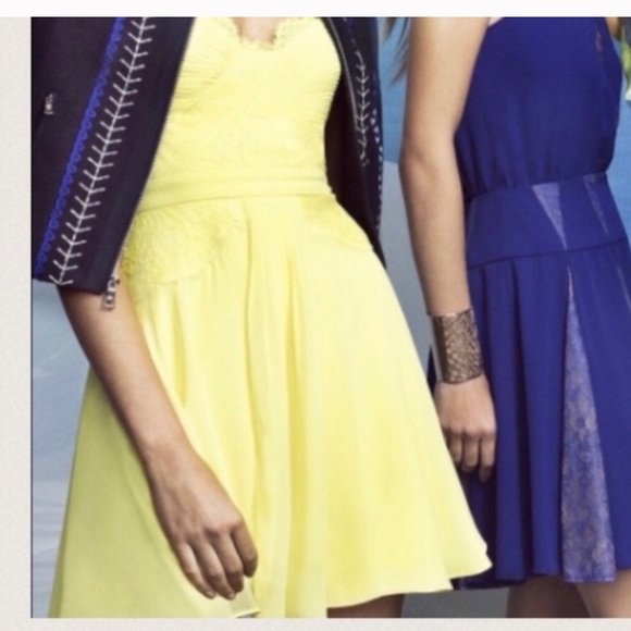 BCBGMaxazria Katalina Chiffon and Lace Dress - Picture 3 of 11